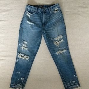Abercrombie & Fitch; Ripped, ankle jeans
